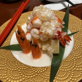 海老の柚子香和え(百日紅)