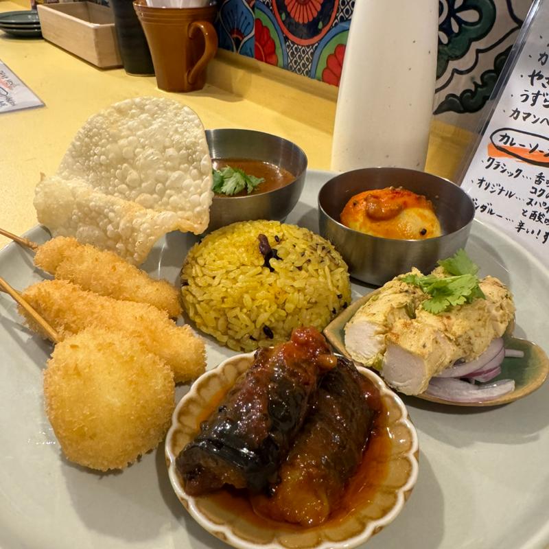 キダムマサラプレート（大）(かれー串カツ キダムマサラ)