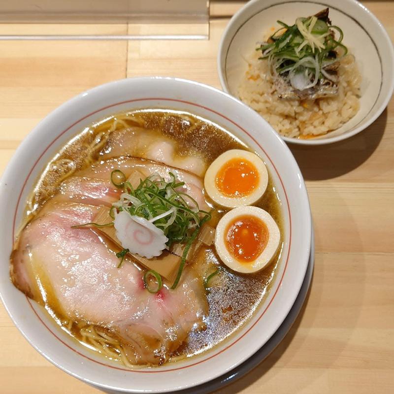 特製中華蕎麦 茶飯(秋刀魚)(藤茶屋)