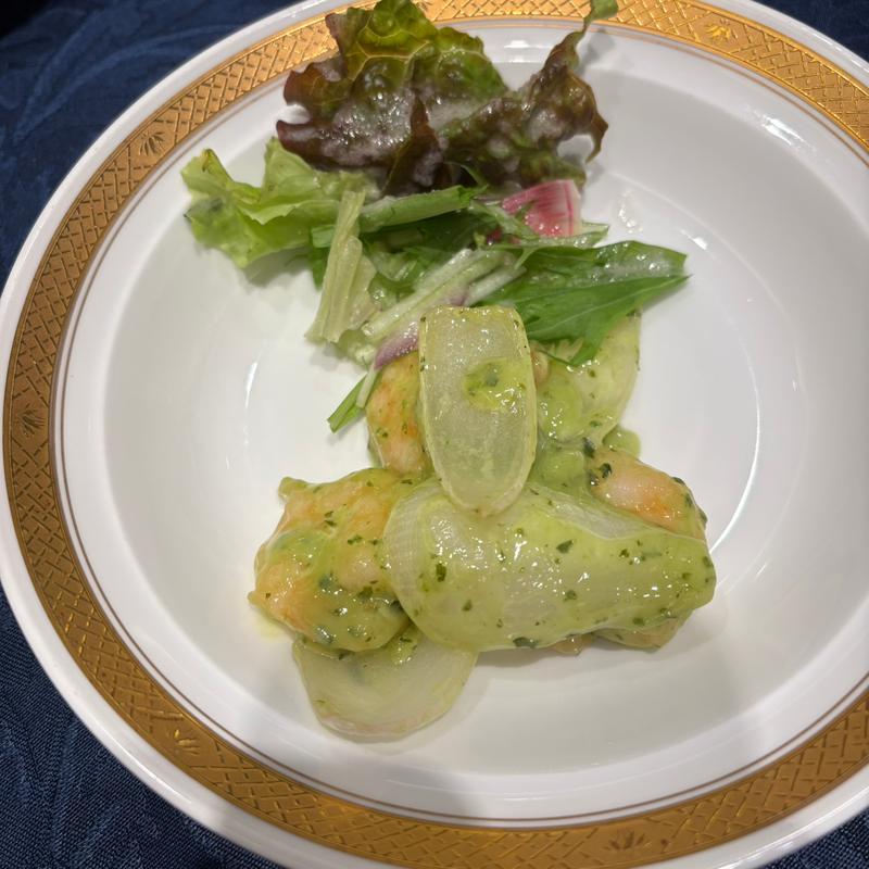 エビのバジルフリッター(中国料理 竹園)