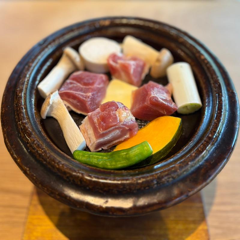 大和鶏の陶板焼き(夢窓庵 （むそうあん）)