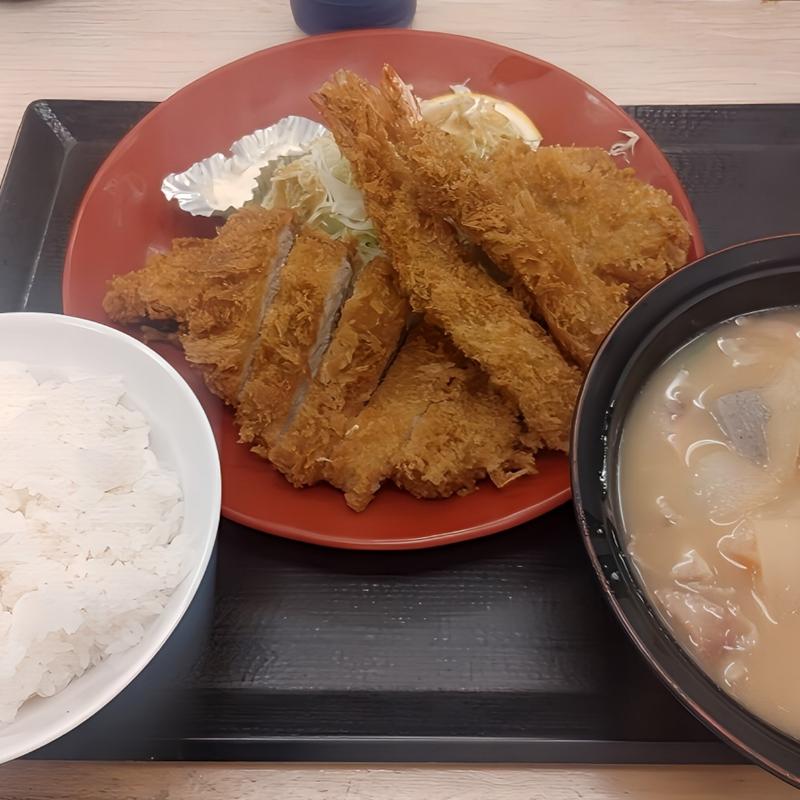 海老ロースカツ定食(かつや 蒲田西口店)