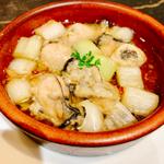 牡蠣のアヒージョ(VIDRIO びいどろ CoCoLo新潟店)