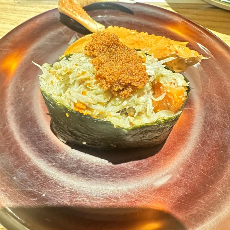 香箱かに(北陸金沢回転寿司 のとめぐり)