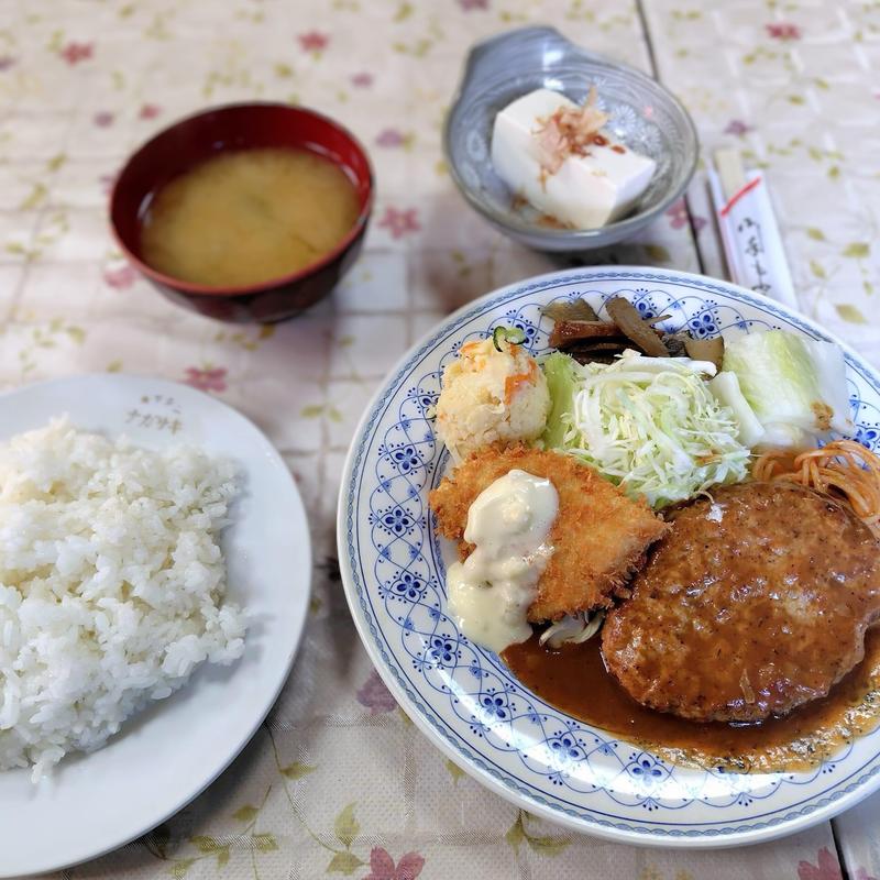 ハンバーグ白身魚フライ(キッチン長崎)