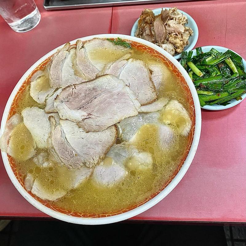 チャーシューメン 大 チャーシュー切りおとし ニラキムチ(天天，有)