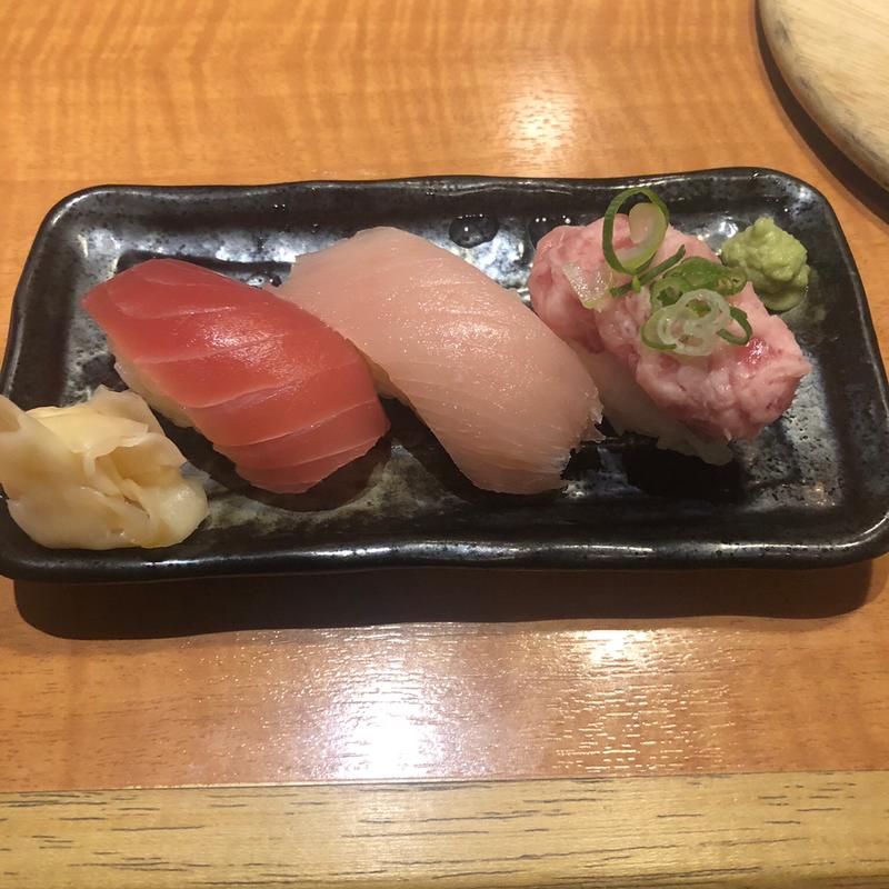 まぐろ3種握り(魚民 宇部新川駅前店 )