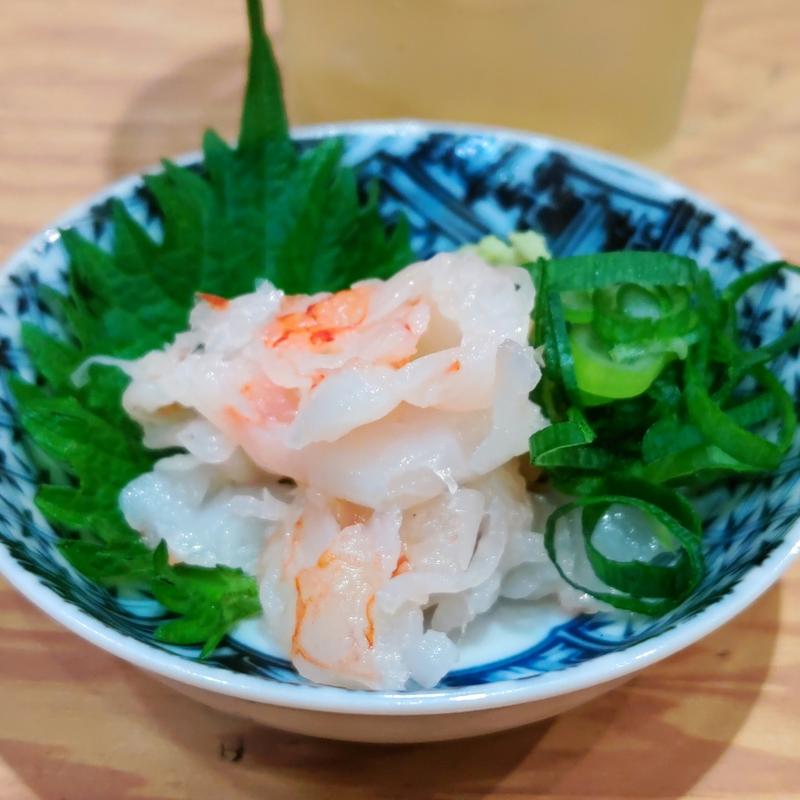 赤えびたたき( 海鮮レアカツ 手巻きずし KITSUNE(狐))