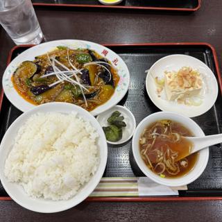 茄子辛し炒め定食(周礼)