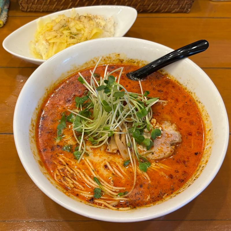 豆乳担々麺チーズリゾットセット(麺屋Hulu-lu（フルル）)