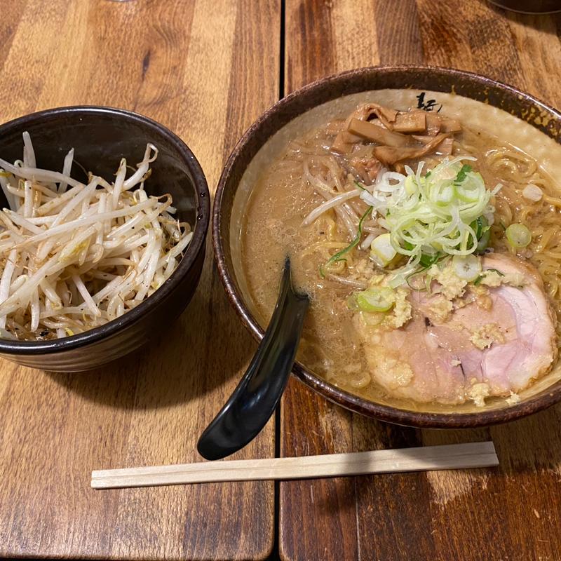 味噌ラーメン　もやし(麺屋つくし 富山本店(ラーメン屋))
