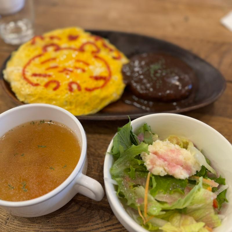 ハンバーグオムライスセット(サンピノチオ)