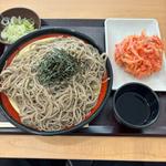 ざる蕎麦特盛と生姜天