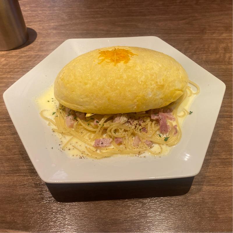 ふわふわスフレ卵とミモレット濃厚カルボナーラ(スープ付)(cheeseとはちみつ 栄)