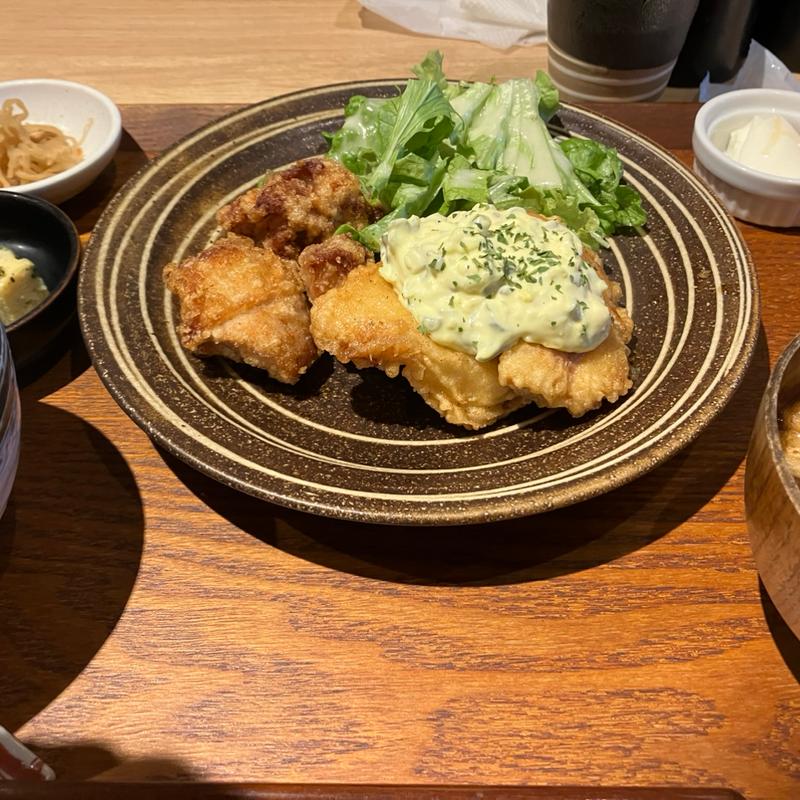 唐揚げチキン南蛮ミックス定食(Ashi)