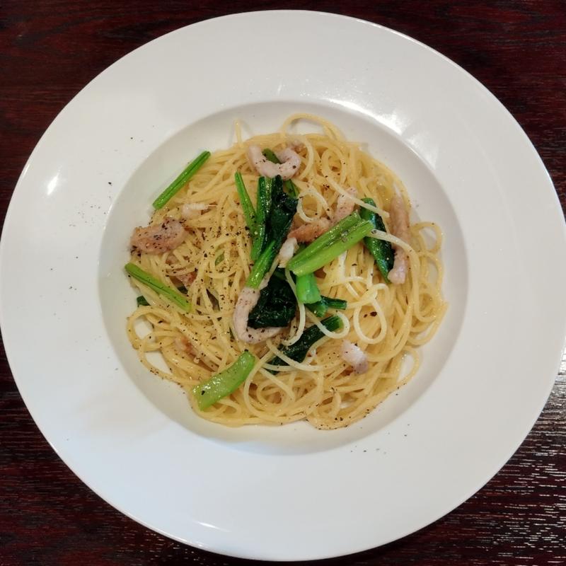 ランチパスタコース(パスタ(豚肉と小松菜のオイルソース 黒胡椒風味))(Trattoria Candito)