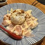 半熟玉子のチーズポテサラ(串の天ぷら屋 ツキイチ)