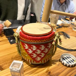 鏡割り日本酒(串の天ぷら屋 ツキイチ)