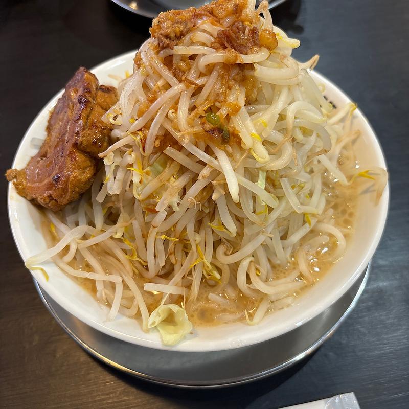 ラーメン　大盛野菜マシ油普通(麺×肉×ベジ メガ豚パンチ新発田店)