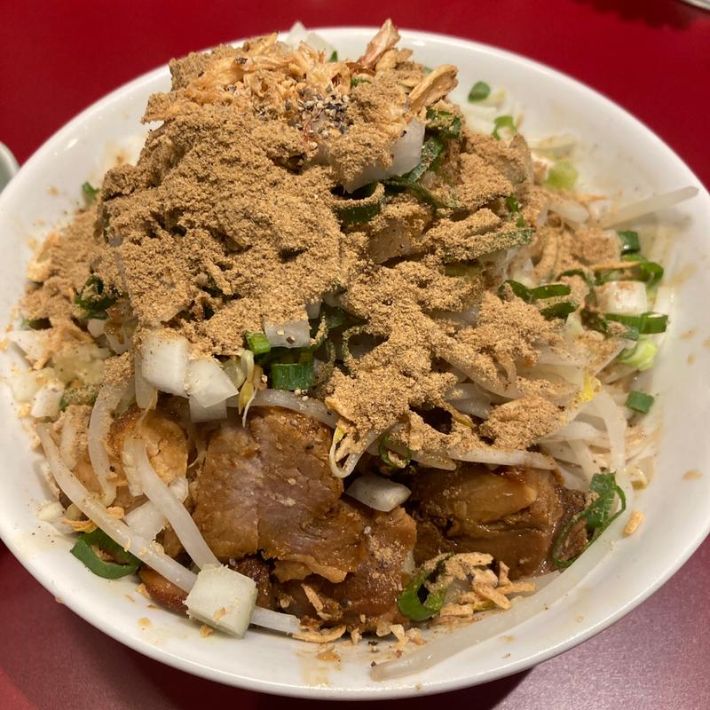 汁無しそば(豚ラーメン　ミドリカワ)