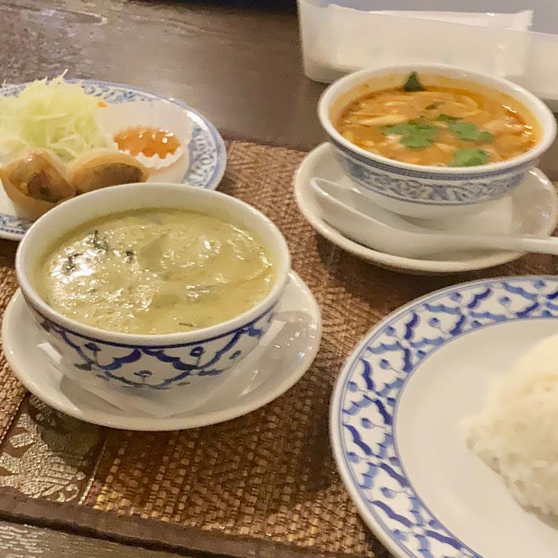 グリーンカレーとトムヤムクンのセット(タワンタイ （TAWANTHAI）)