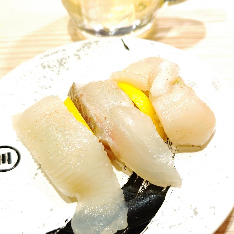 塩レモン三貫盛(回転寿司みさき イオンフードスタイル港南台店)