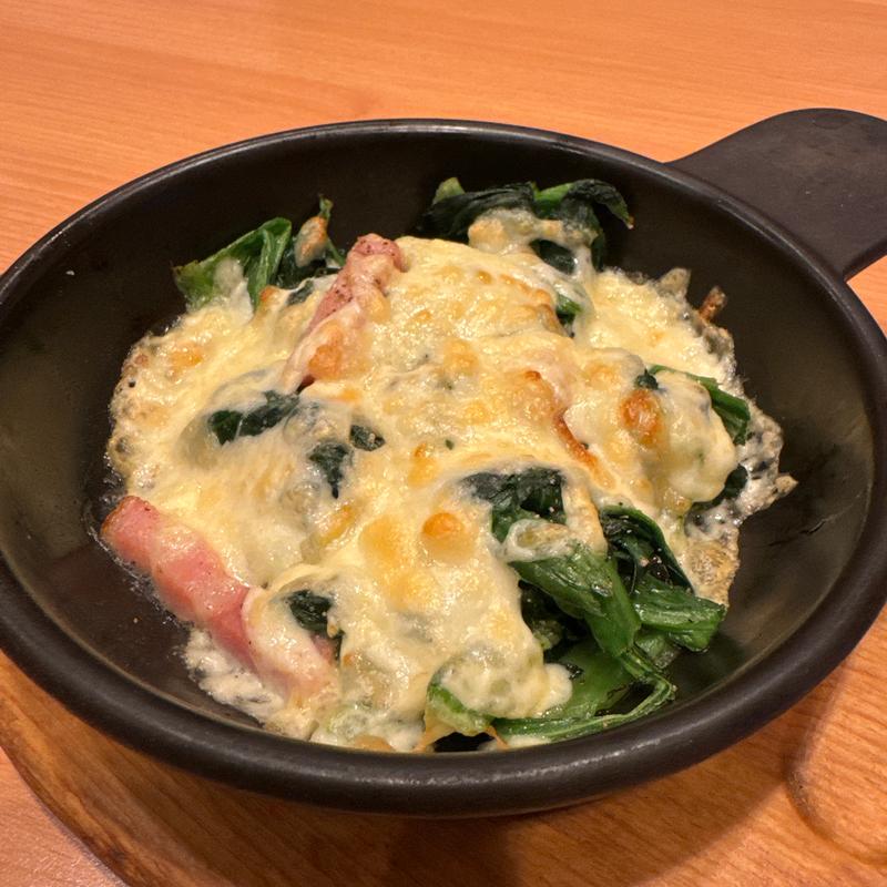 ほうれん草とベーコンのチーズ焼き(ガスト 西新井店 )