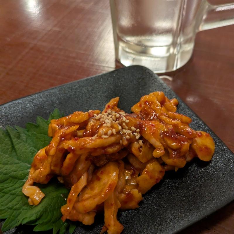 鶏皮チャンジャ(鳥造 行徳店)