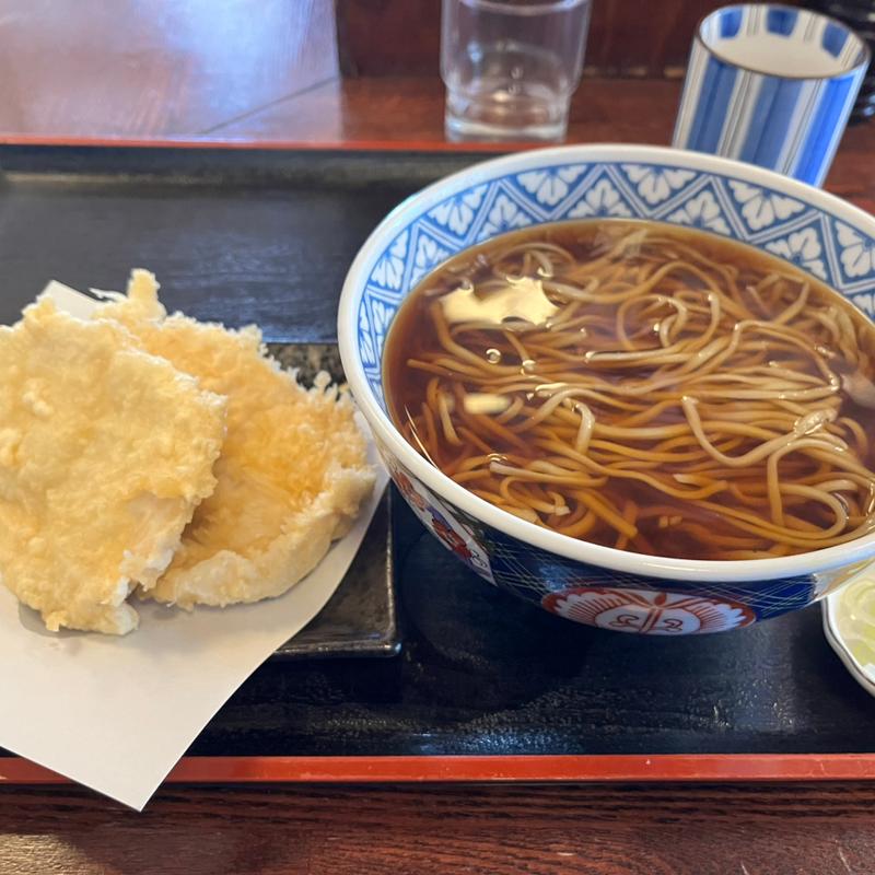 鳥天ぷら2枚　暖かい蕎麦(くるみや (Kurumiya))