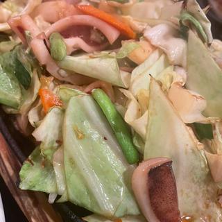 イカ入り野菜炒め