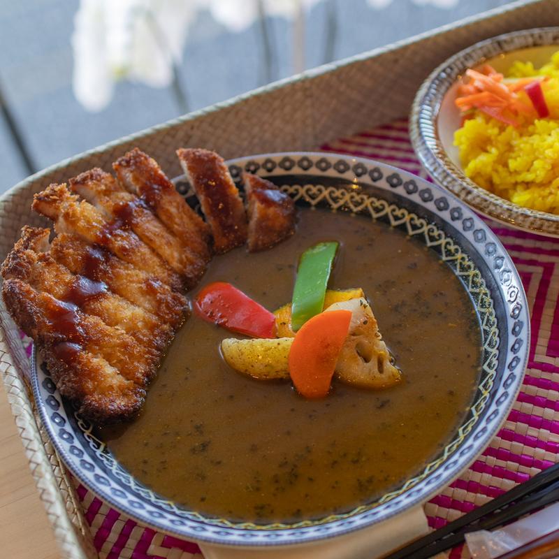 スパイシートンカツのがっつりスープカレー(natural cafe48(ナチュラルカフェフォーティーエイト))