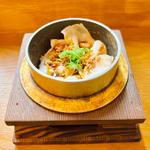 牡蠣そば 釜飯セット