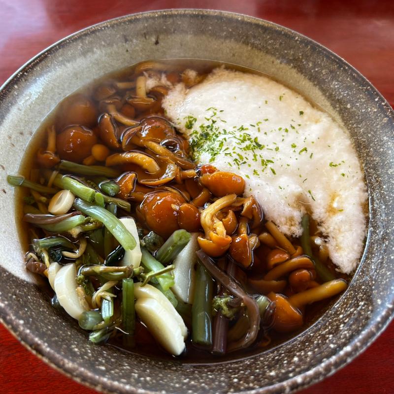 なめこそば　とろろトッピング(曙亭)