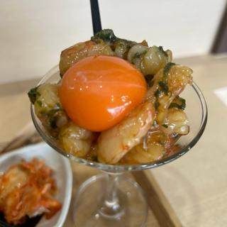 赤海老ゆっけ（大葉醤油漬け）