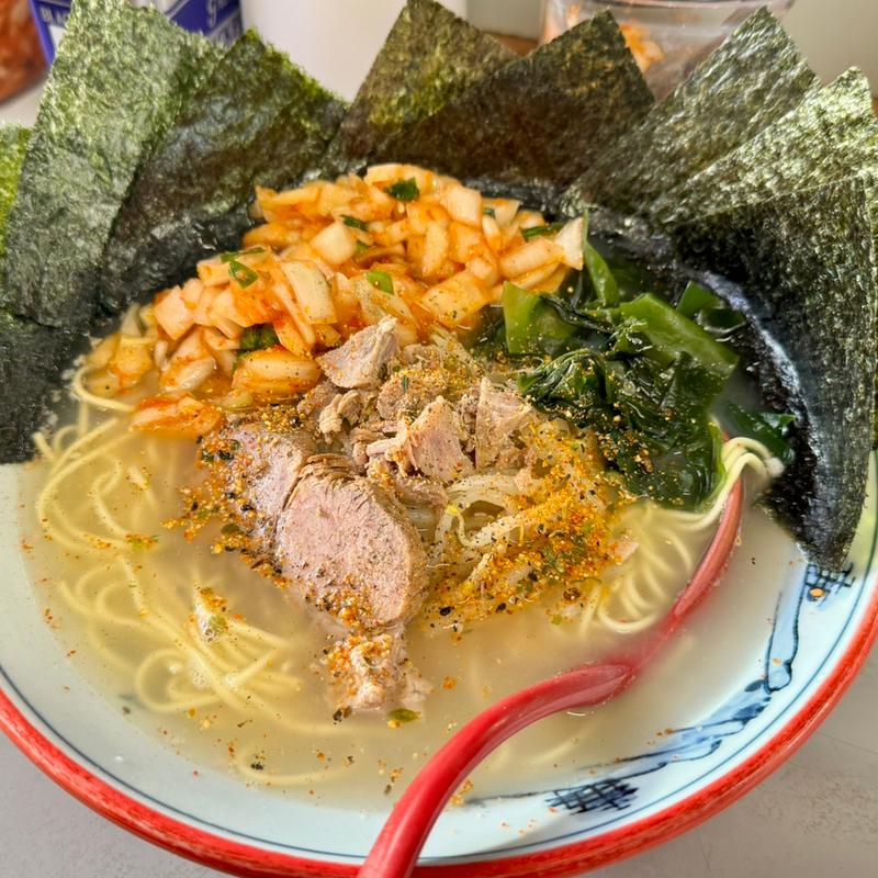 塩ラーメン＋もやし＋海苔＋サービス辛タマ(ラーメンショップ 122号騎西店)