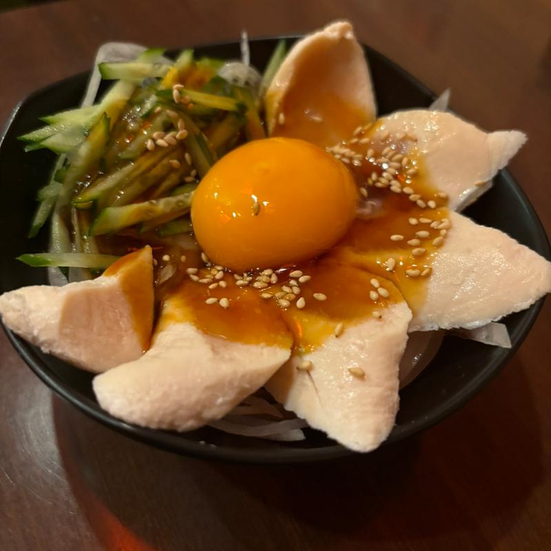 鶏ささみユッケ(グリル座ボス)