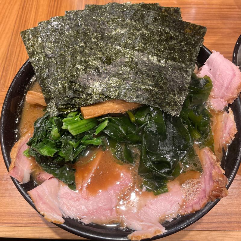 チャーシュー麺＋穂先ワカメ＋限定メンマ(輝道家)