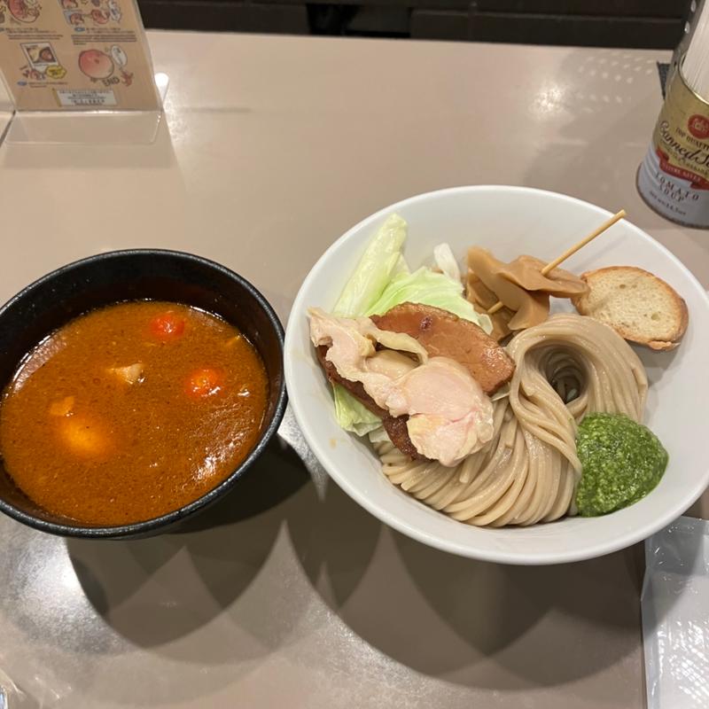 特製海老トマトつけ麺(つけ麺 五ノ神製作所 新宿店)