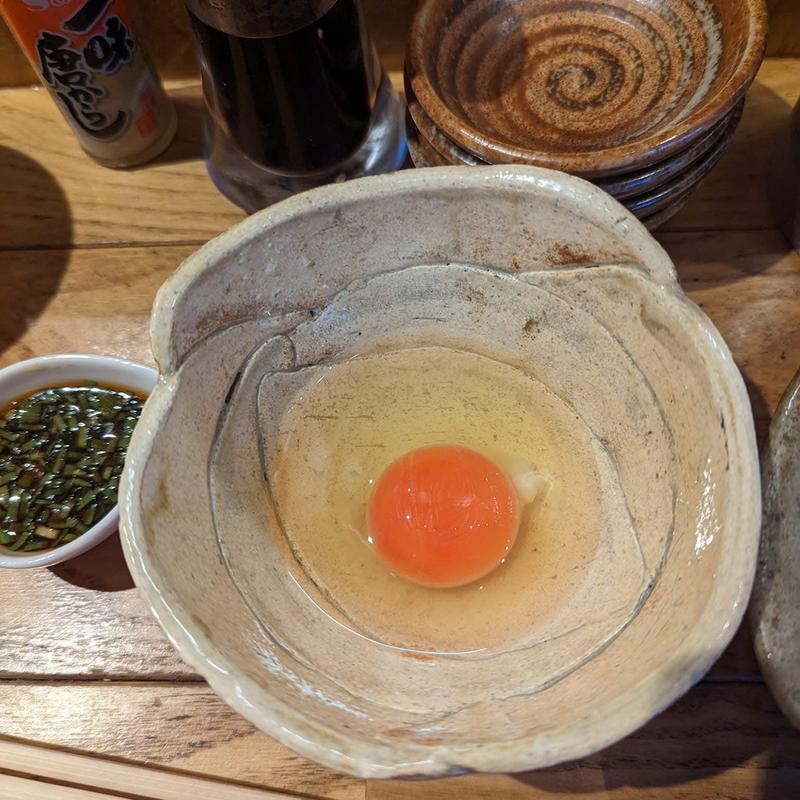 卵かけご飯ニラ醤油(立ち呑み スタンドサンジ2nd)