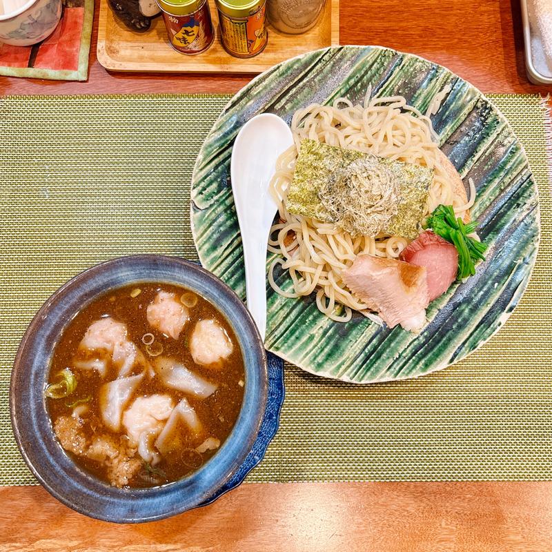 ワンタン醤油つけめん(らーめん梶原)