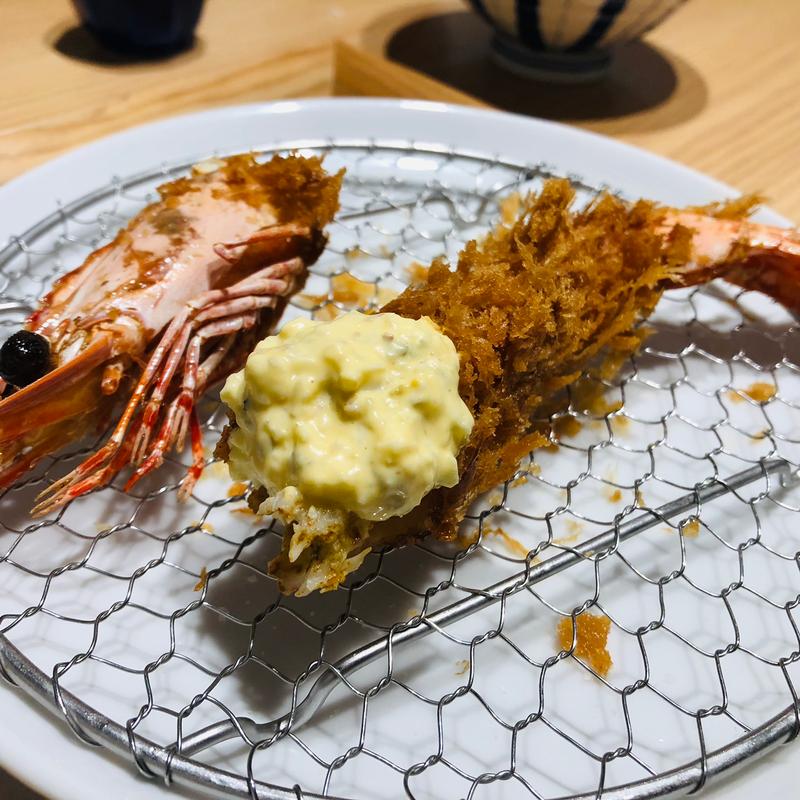 海老フライ_ミックスフライ定食 特上(黒豚とんかつ 黒田)