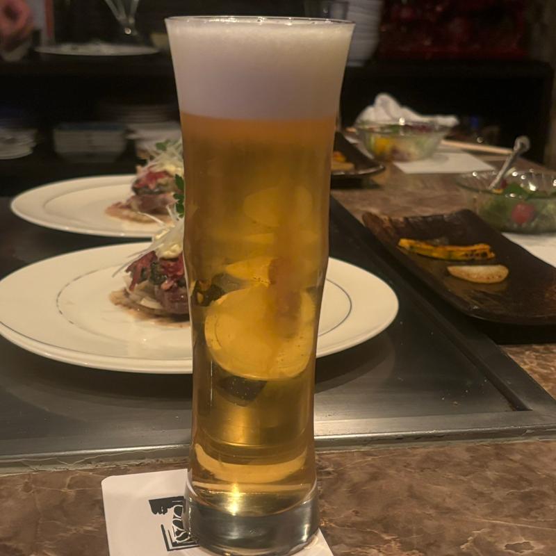 生ビール(鉄板焼き 濱 新宿本店)