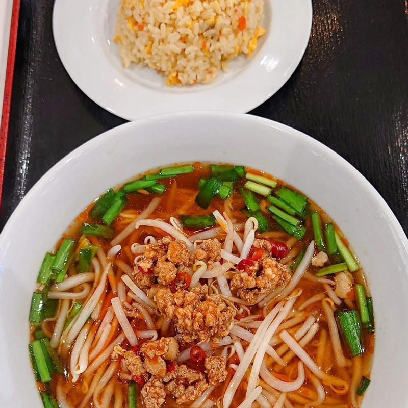 台湾ラーメン 半チャーハンセット(台北厨房 アリオ北砂店)