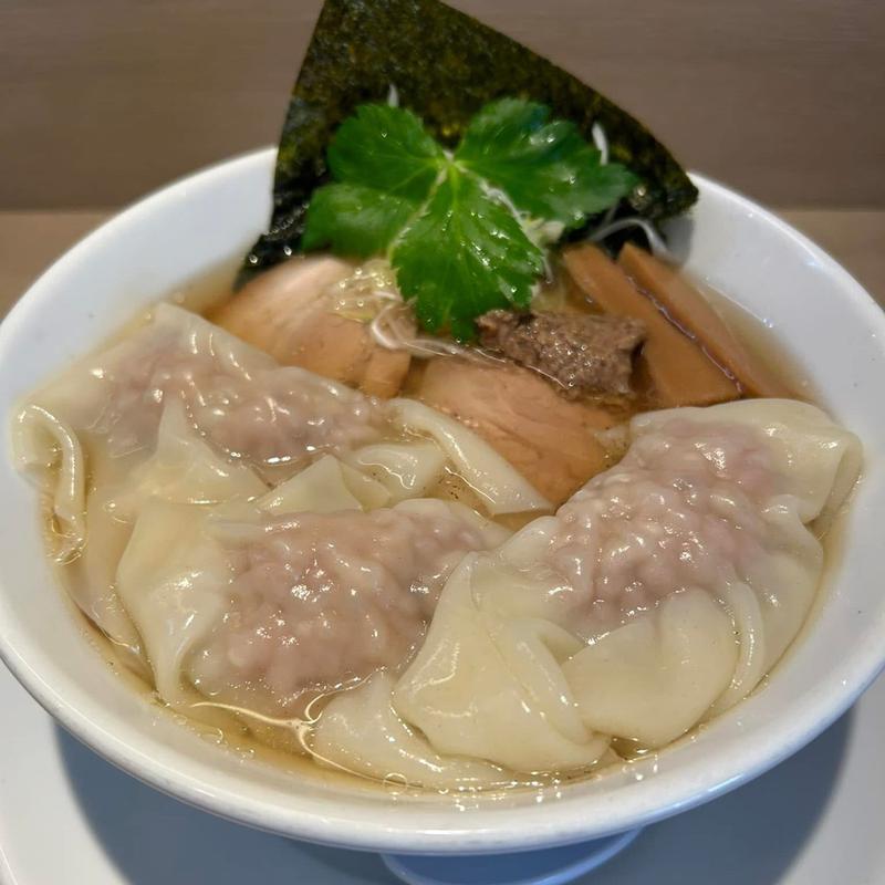 雲呑 ポルチーニ香るきのこの塩そば(らぁ麺 蒼空)
