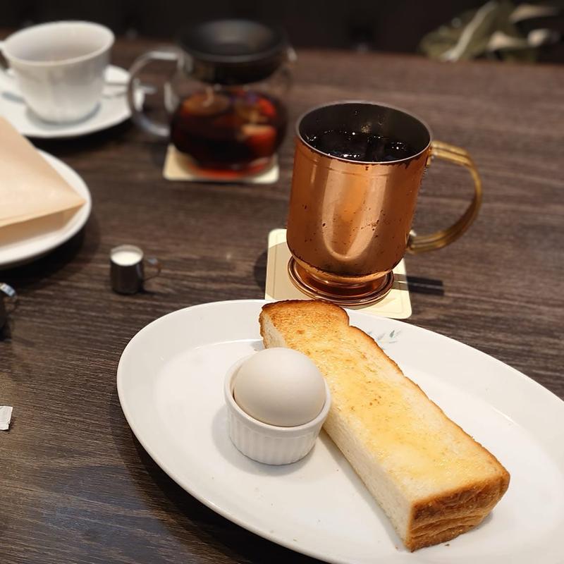 マーガリントーストゆで玉子セット(ドトール珈琲農園 江戸川店)