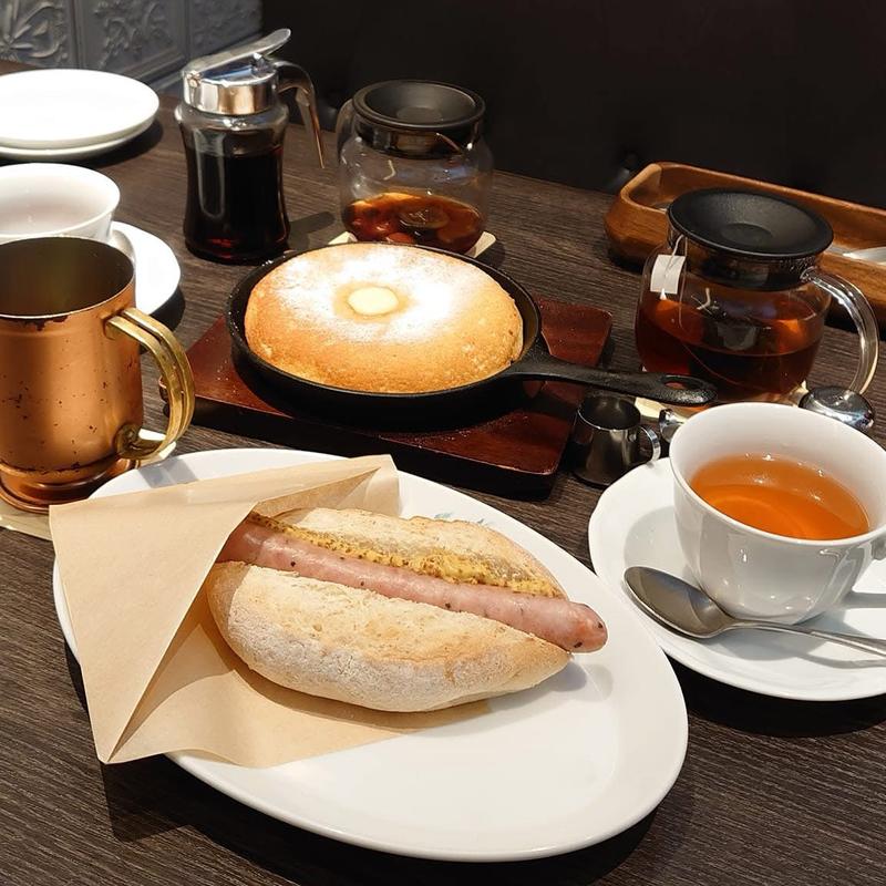 ドトールドッグセット フルーツティー パンケーキ(ドトール珈琲農園 江戸川店)
