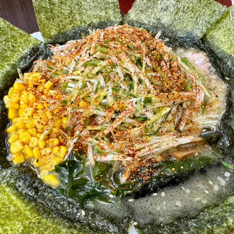 塩ネギラーメン＋ネギ増し＋海苔＋BV7 (ラーメンショップ北川辺店)