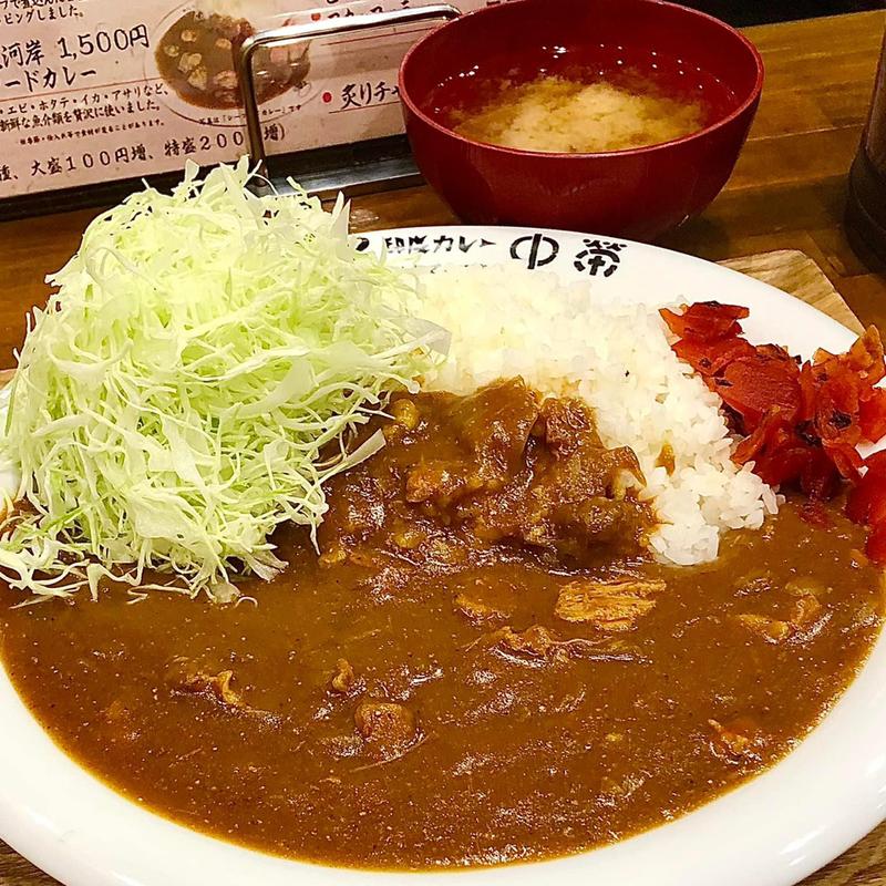 印度カレー 大辛増し 味噌汁(中栄)