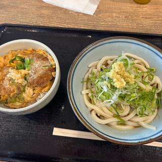 どんぶりセット　ミニカツ丼　ぶっかけうどん(自家製麺 杵屋麦丸 有明ワンザ店)