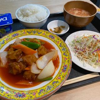 酢豚定食(功夫蘭州ラーメン 中華料理)